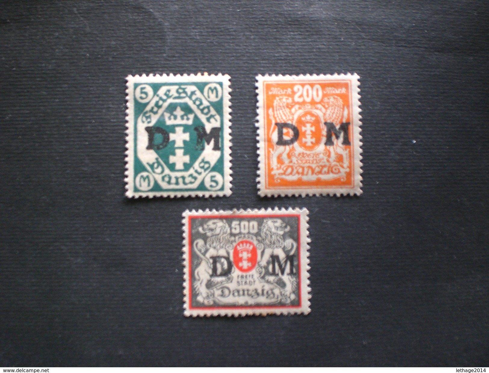 DANZIG 1921 Coat Of Arms OVERPRINTED - Ocupaciones