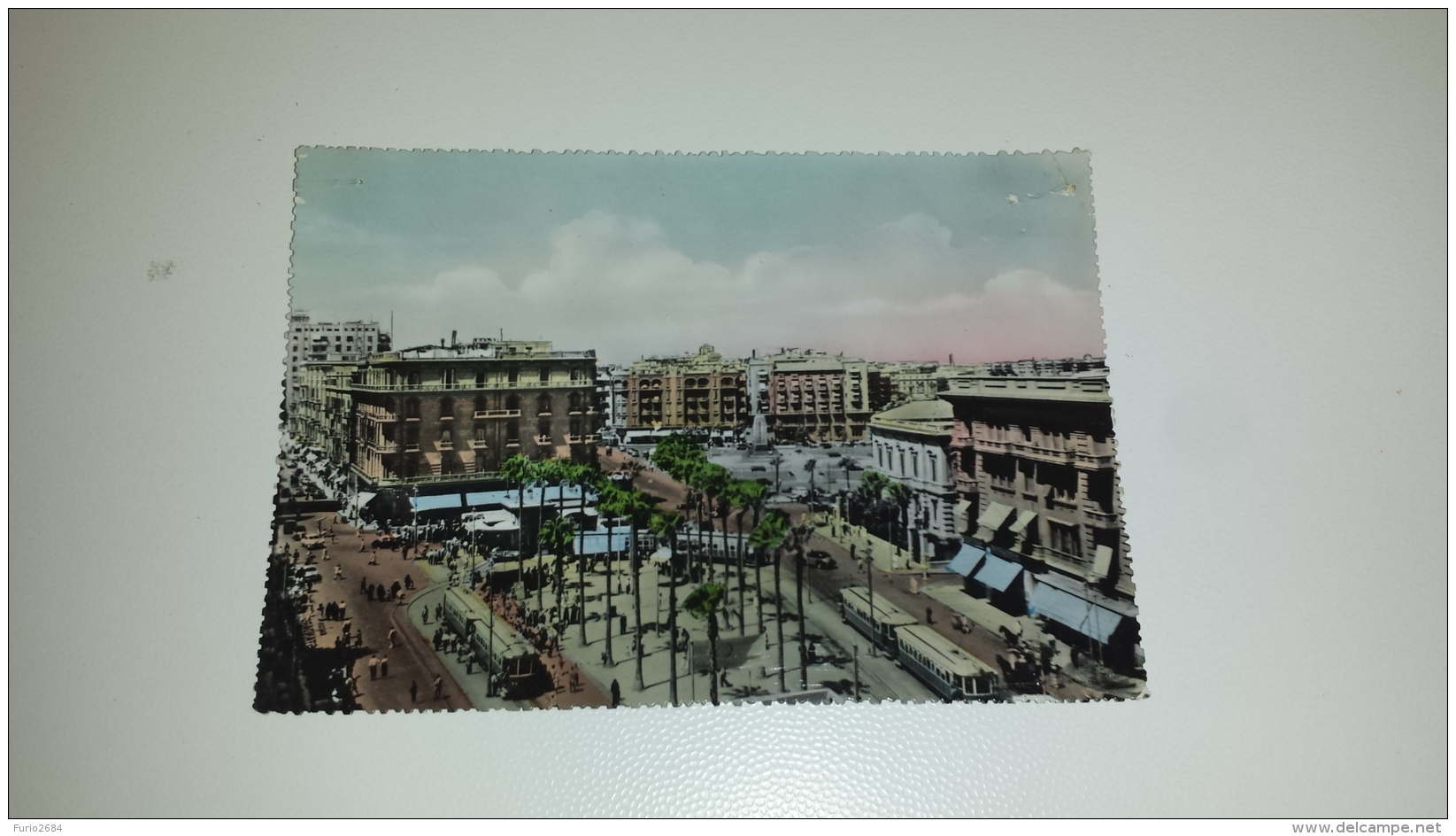 C-50322 ALEXANDRIA RAMLEH STATION SQUARE TRAMWAY TRAM D'EPOCA - Al-Arisch