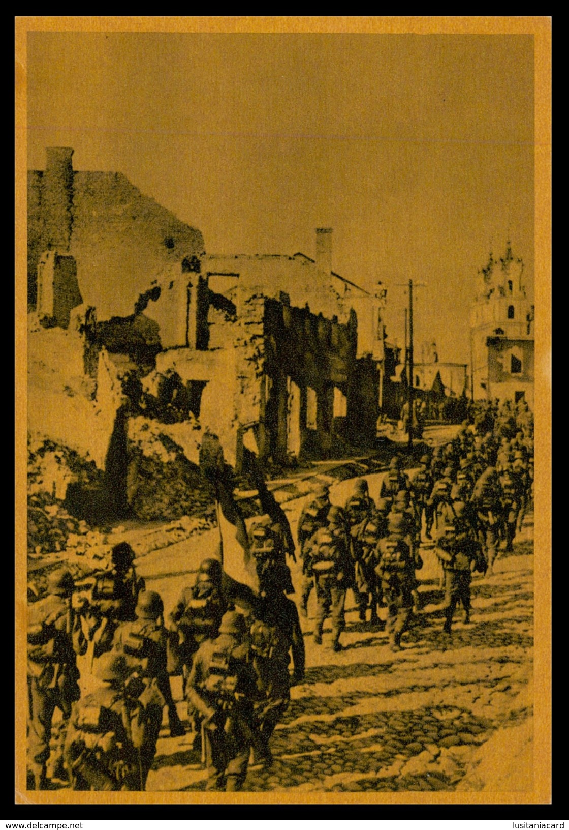 WAR 1939-45 -"Luchas de los pueblos europeos por una nueva Europa-Cuadros de La division Azul(12 Postais)carte postale
