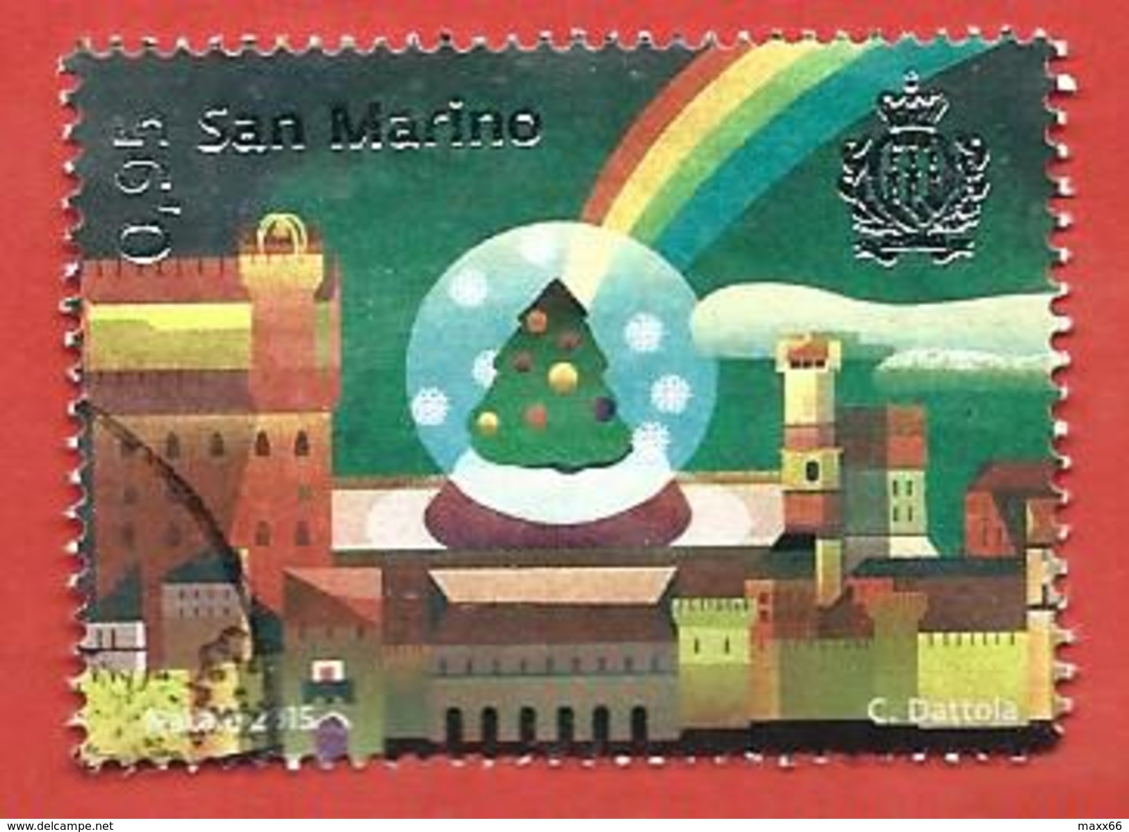 SAN MARINO USATO - 2015 - NATALE - Albero Di Natale - &euro; 0,95 - S. 2498 - Used Stamps