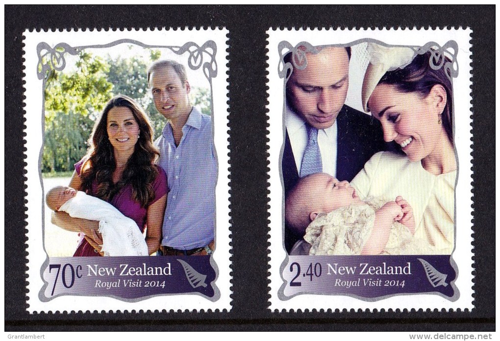 New Zealand 2014 Royal Visit Set Of 2 MNH - Unused Stamps