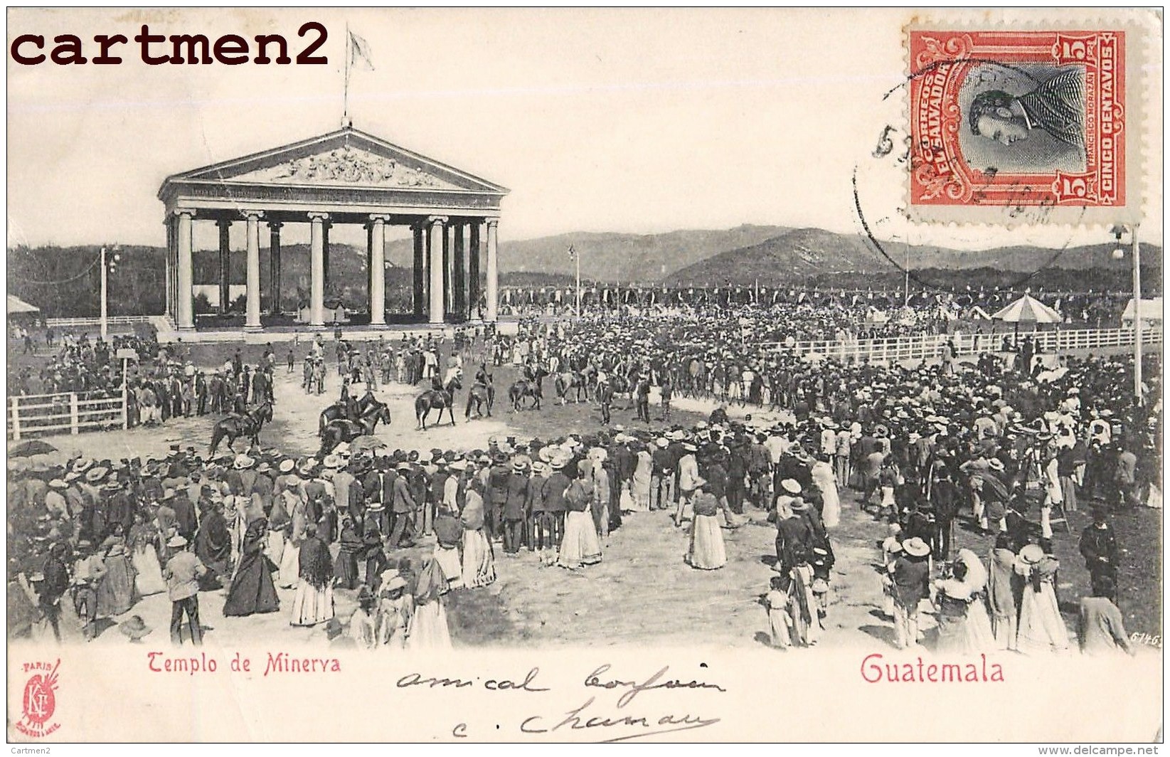 GUATEMALA TEMPLO DE MINERVA 1900 - Guatemala