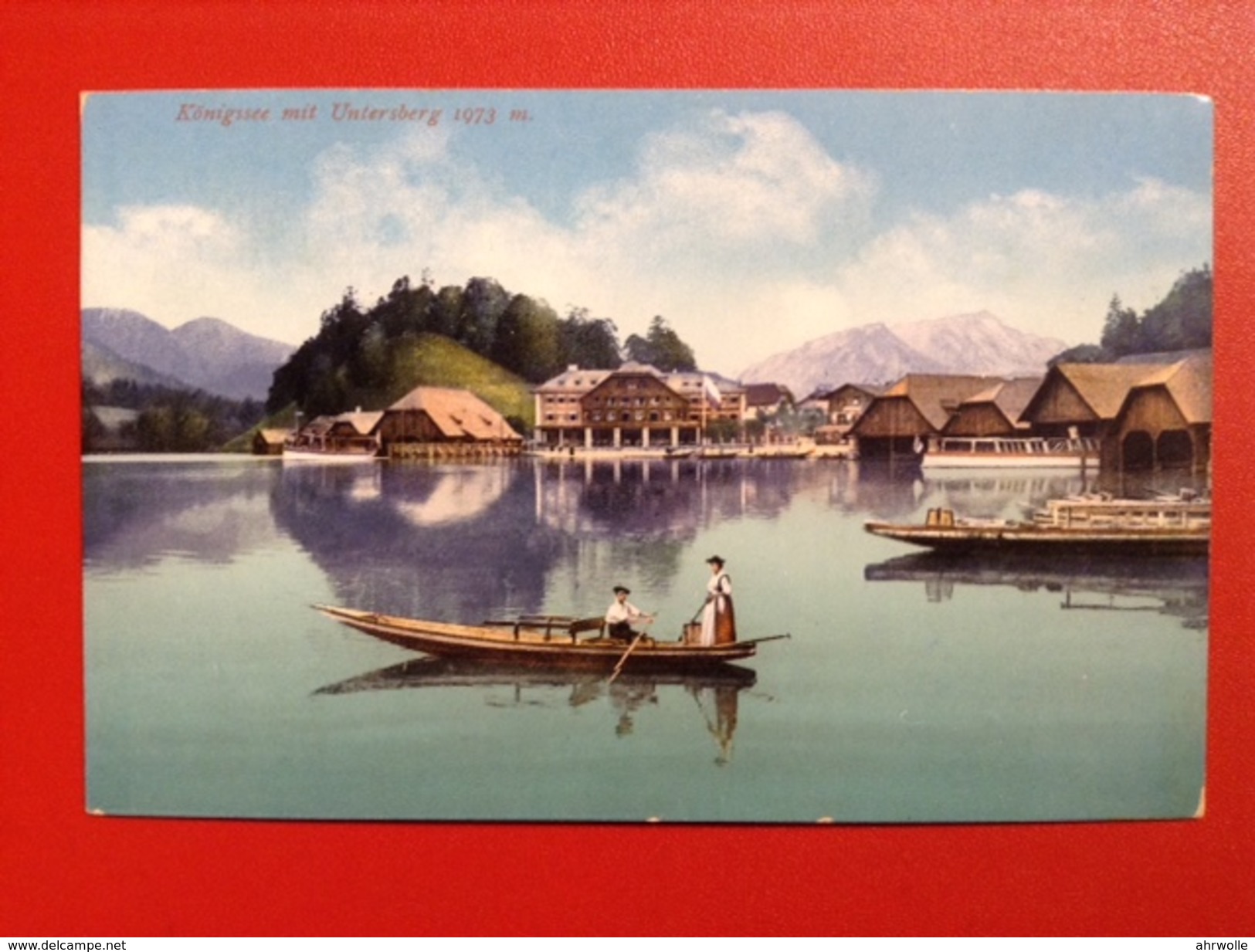 AK Königssee Mit Untersberg Häuser Schiff Passanten Salet Alpe 1916 - Sonthofen