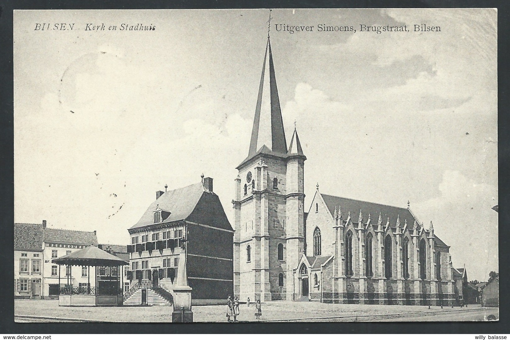 +++ CPA - BILSEN - BILZEN - Kerk En Stadhuis  // - Bilzen