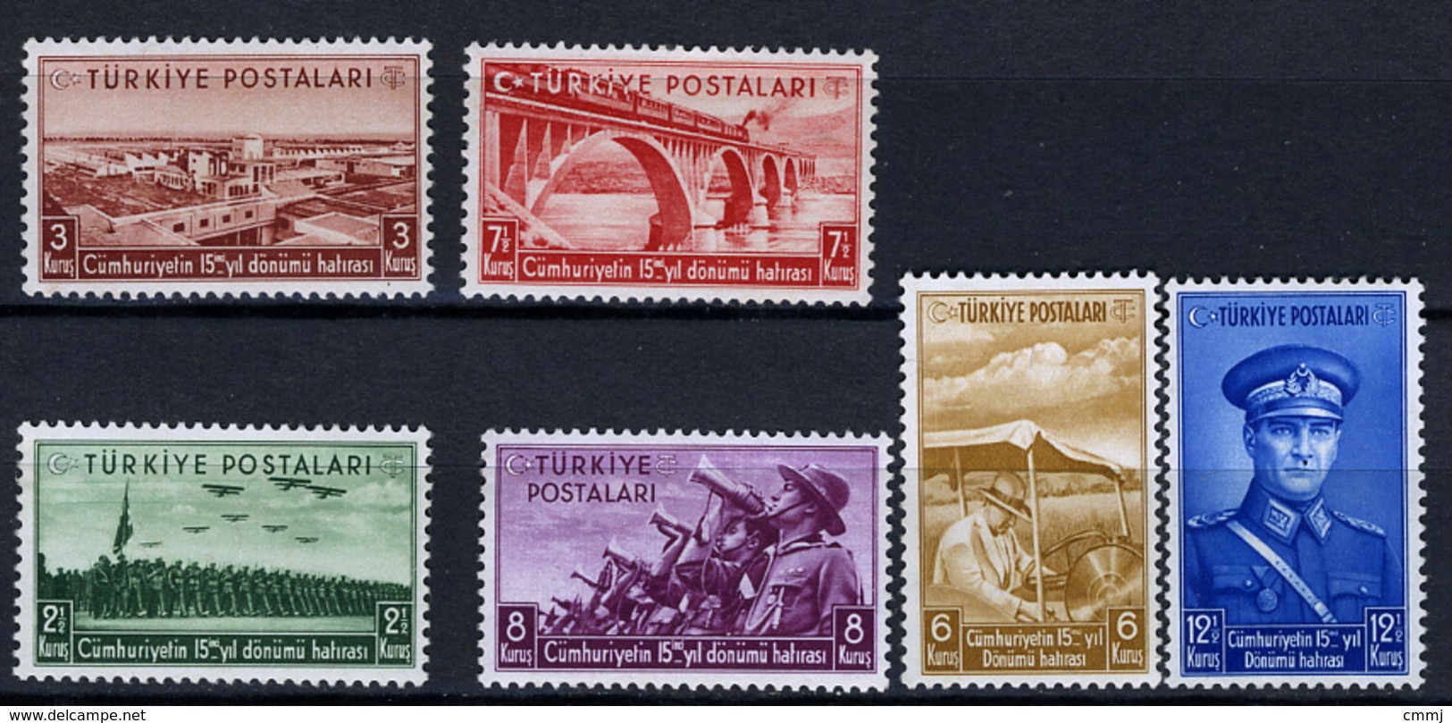 1939 - TURCHIA - Mi. Nr. 1029/1034 - LH - (CW2427.26) - Ungebraucht