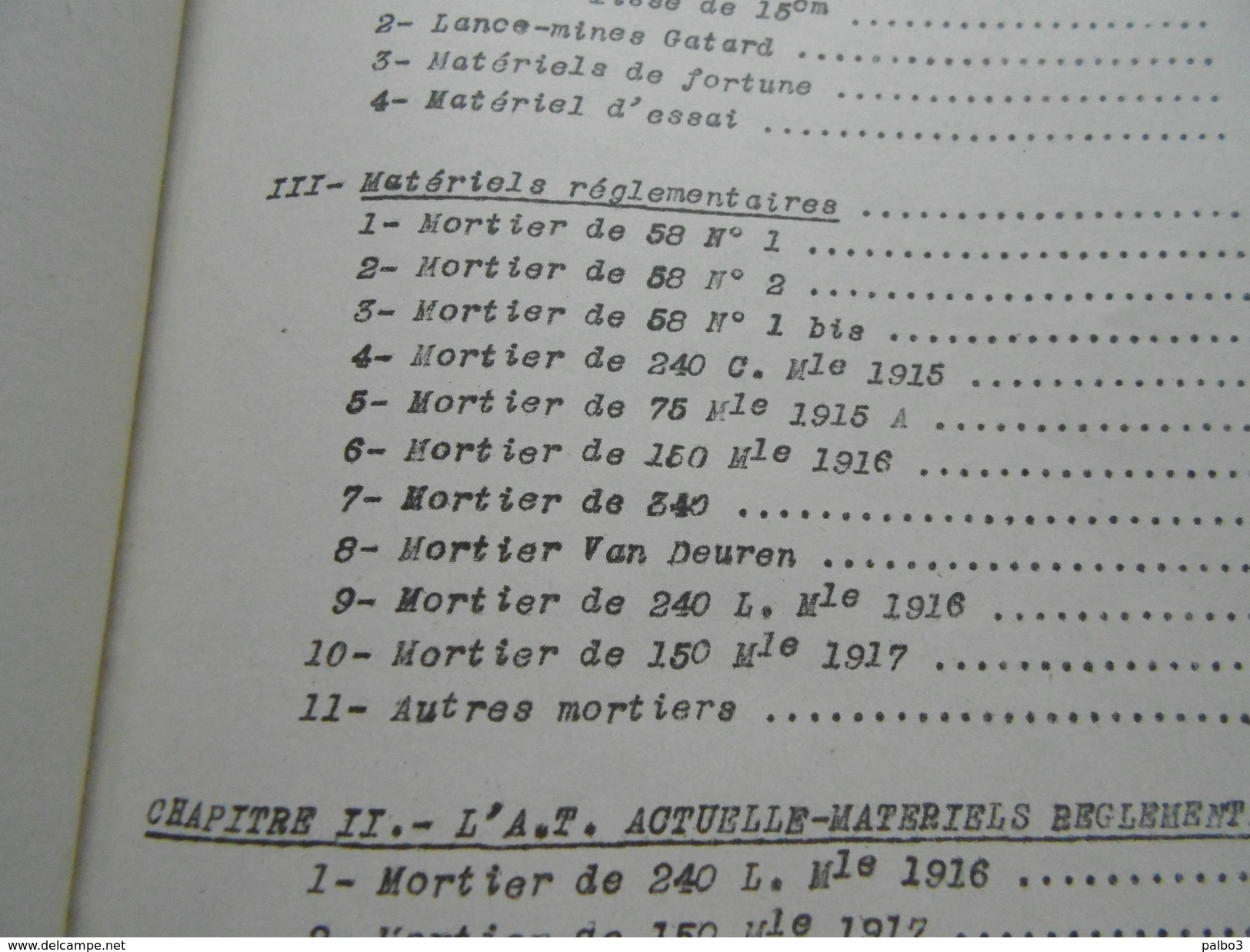 livre manuel Cours d artillerie de tranchée Organisation des materiels edition 1927 Crapouillot tete fusée obus