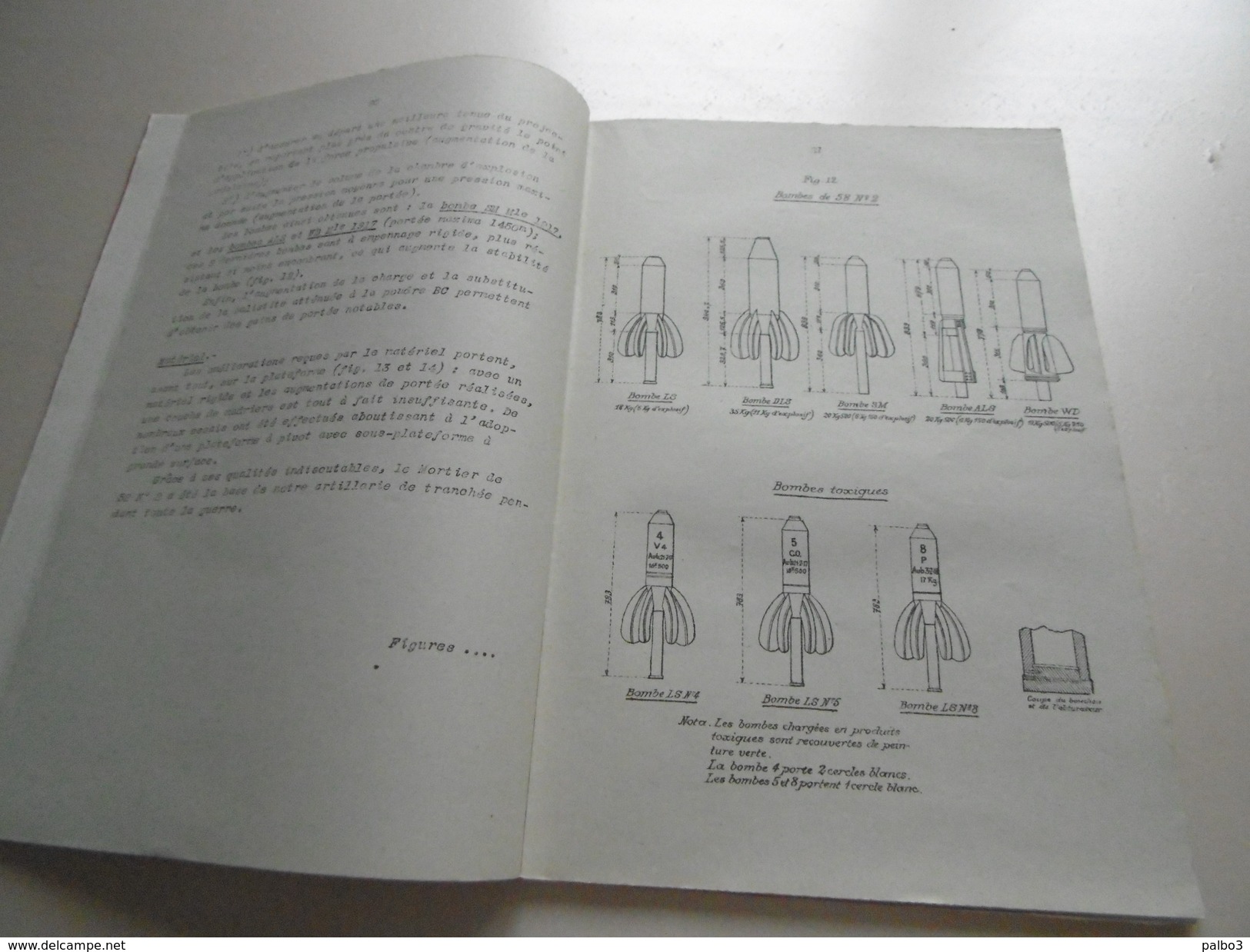 livre manuel Cours d artillerie de tranchée Organisation des materiels edition 1927 Crapouillot tete fusée obus