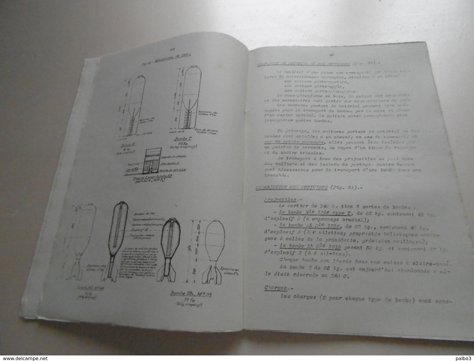 livre manuel Cours d artillerie de tranchée Organisation des materiels edition 1927 Crapouillot tete fusée obus