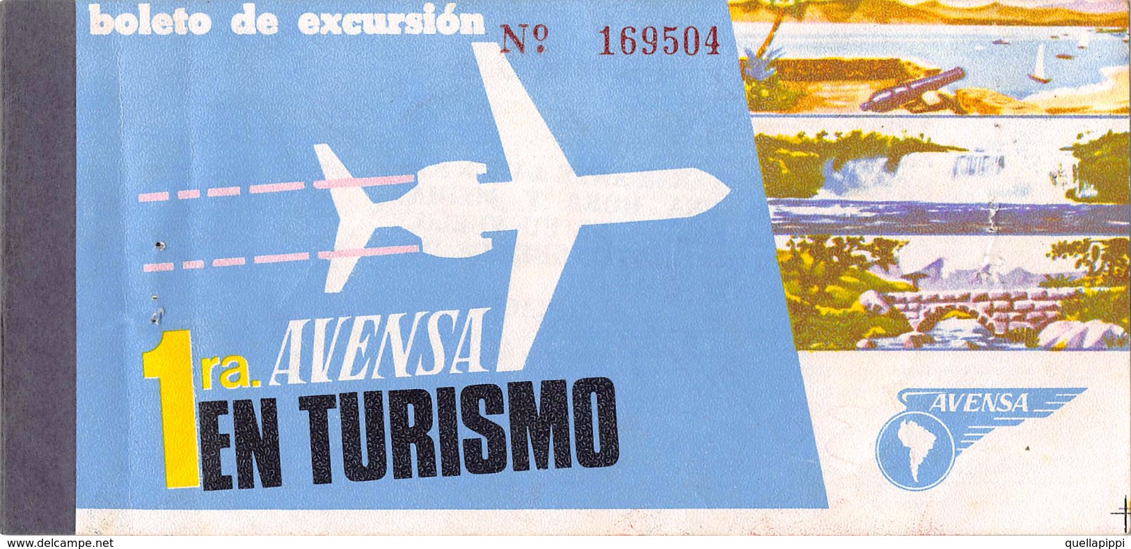 05397 "AVENSA  AEROVIAS VENEZOLANAS S.A. - PASSENGER TICKET N°169504 - DESTINAZIONI ILLEGGIBILI - 1979" ORIG. - Altri & Non Classificati