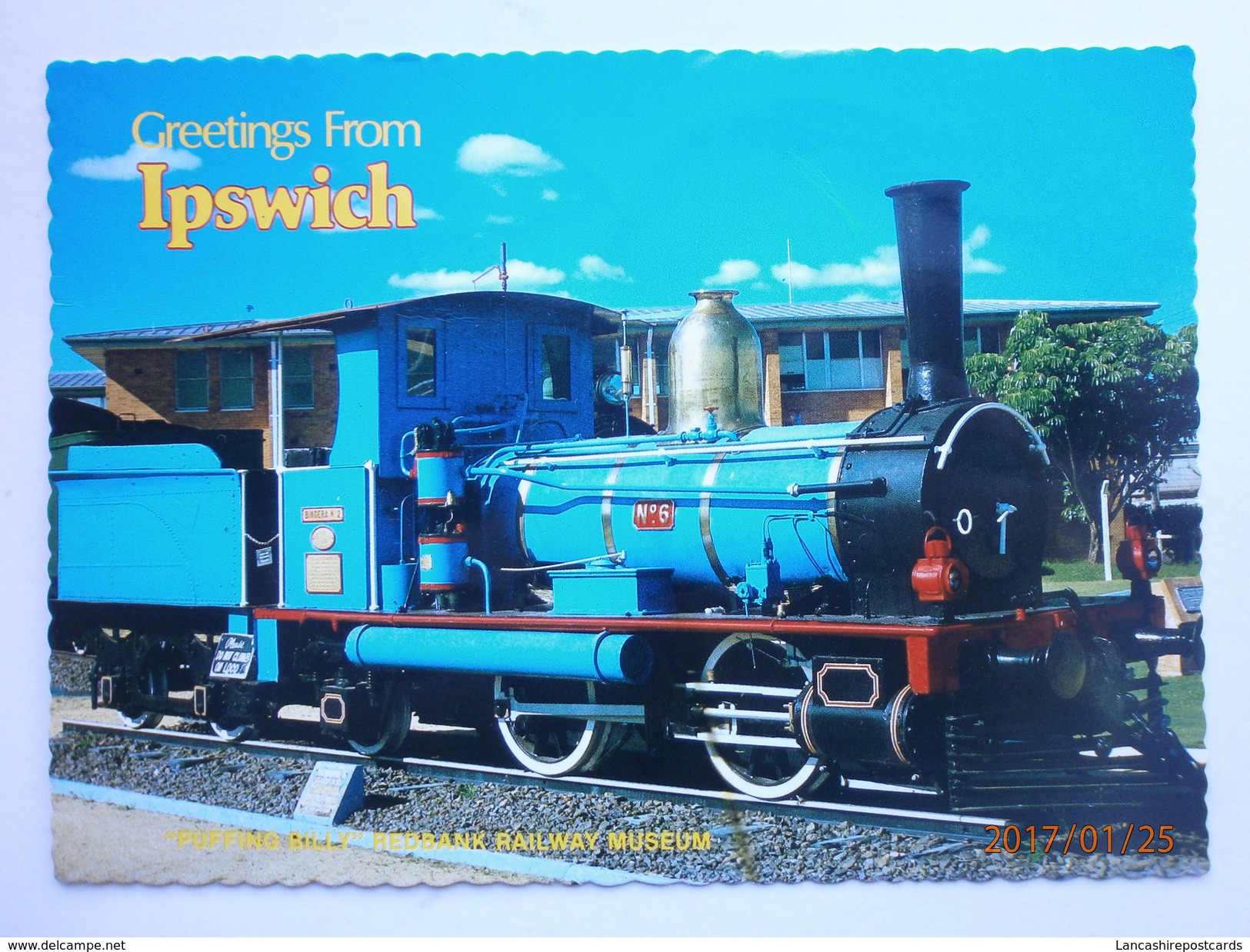 Postcard Puffing Billy Steam Engine Redbank Railway Museum Ipswich Queensland Australia My Ref B267 - Other & Unclassified