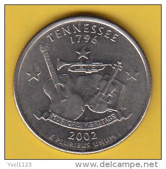 USA - 2002 Circulating 25&cent; Coin "Tennessee" (#2002-25-01) - 1999-2009: State Quarters