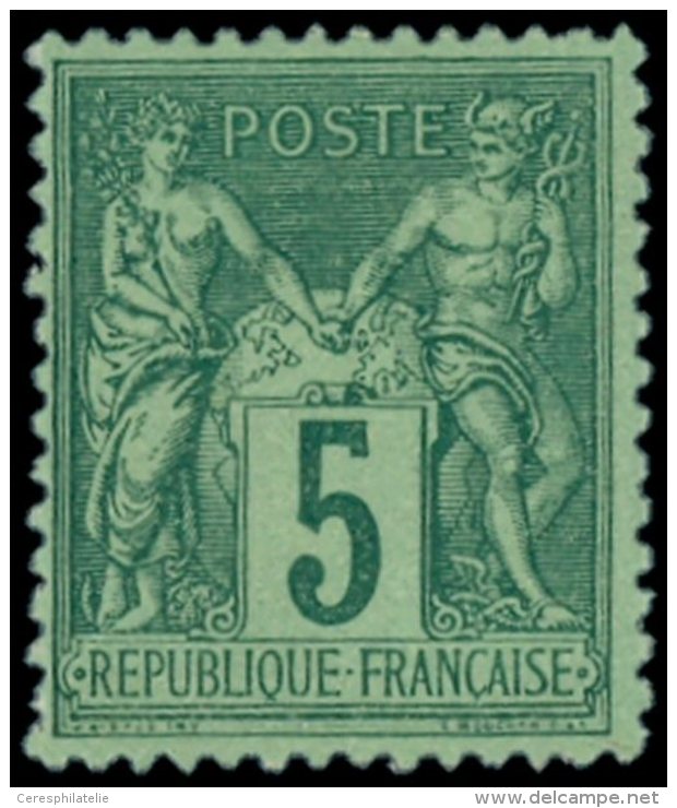 75f   5c. Vert S. Verd&acirc;tre, Frais, TTB - Other & Unclassified