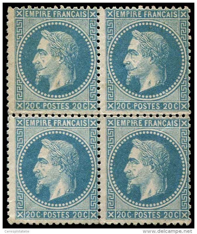 29A  20c. Bleu, T I, BLOC De 4, 1 Ex. *, B/TB - Other & Unclassified