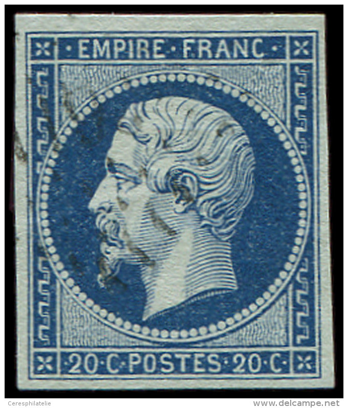 14Ah 20c. Bleu Fonc&eacute; Sur Verd&acirc;tre, Obl. PC L&eacute;ger Pli, Aspect TTB, N&deg; Maury - Sonstige & Ohne Zuordnung