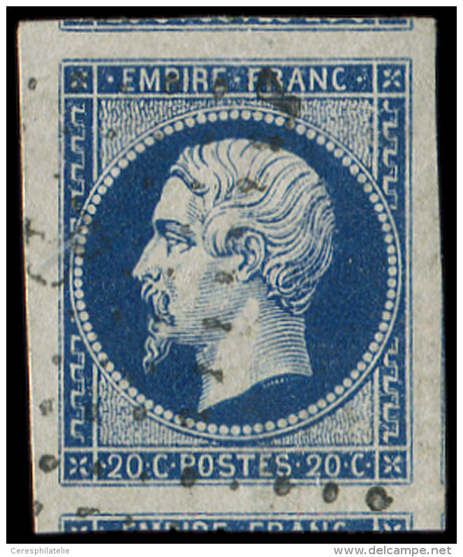 14Aa 20c. Bleu Fonc&eacute;, T I, Marges &eacute;normes (2 Voisins), Obl., TTB/Superbe - Other & Unclassified