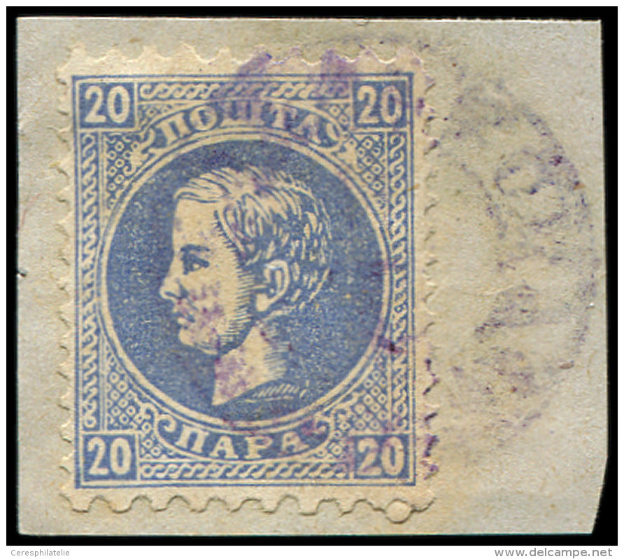 SERBIE 20d : 20p. Bleu-gris Obl. C&agrave;d Violet De Snederevo Sur Fragt, R Et TB - Other & Unclassified