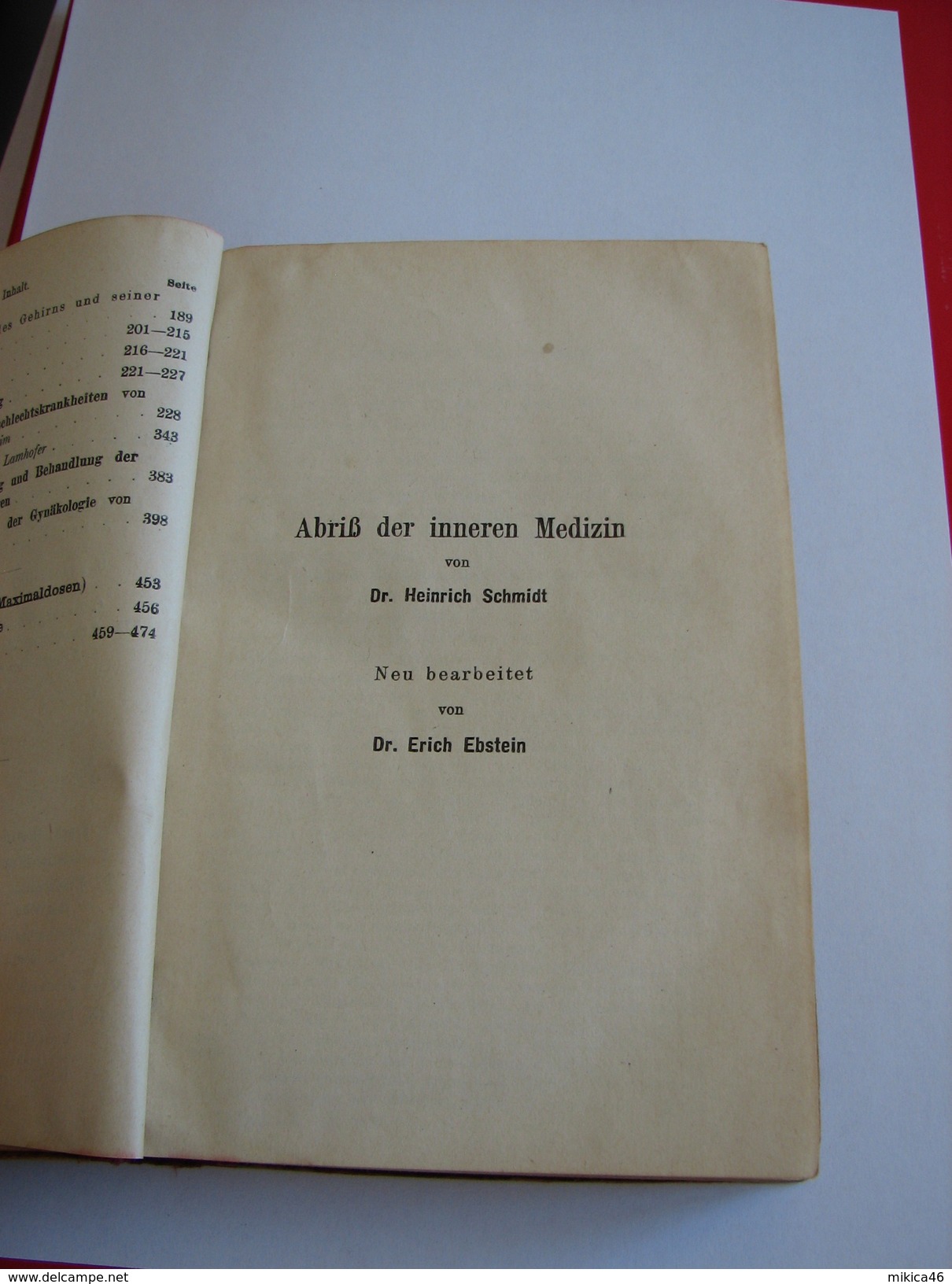 Diagnostisch-therapeutisches Vademecum Für Studierende Und Ärzte - Schmidt, Heinrich U. A. - 1918 - Old Books