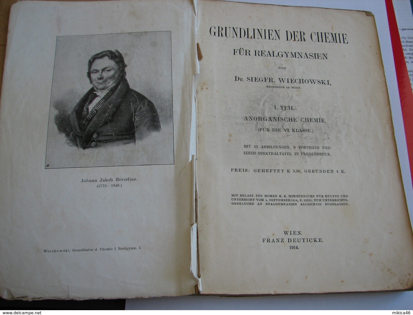 Grundlinien Der Chemie - Wiechowski Siegfried - 1914 - Old Books