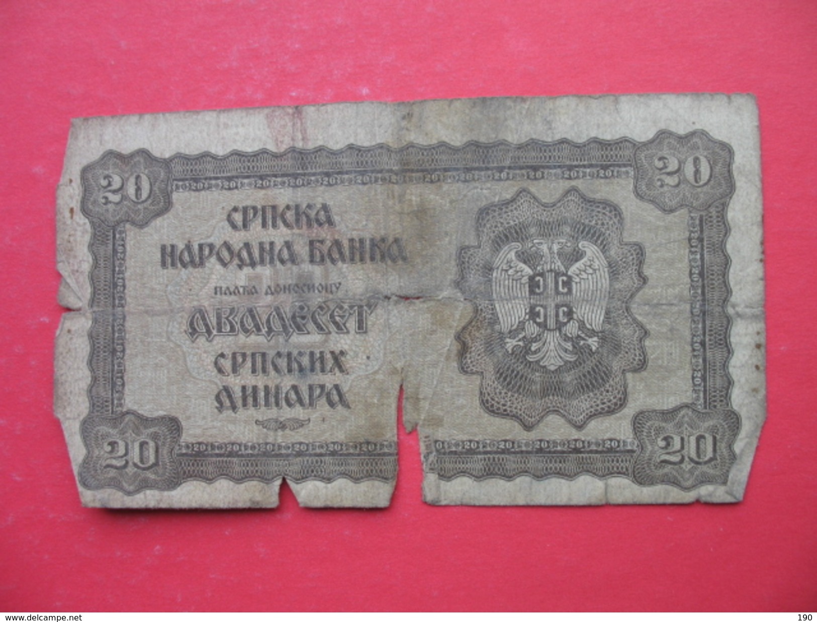 20 DINARA 1941 - Serbia