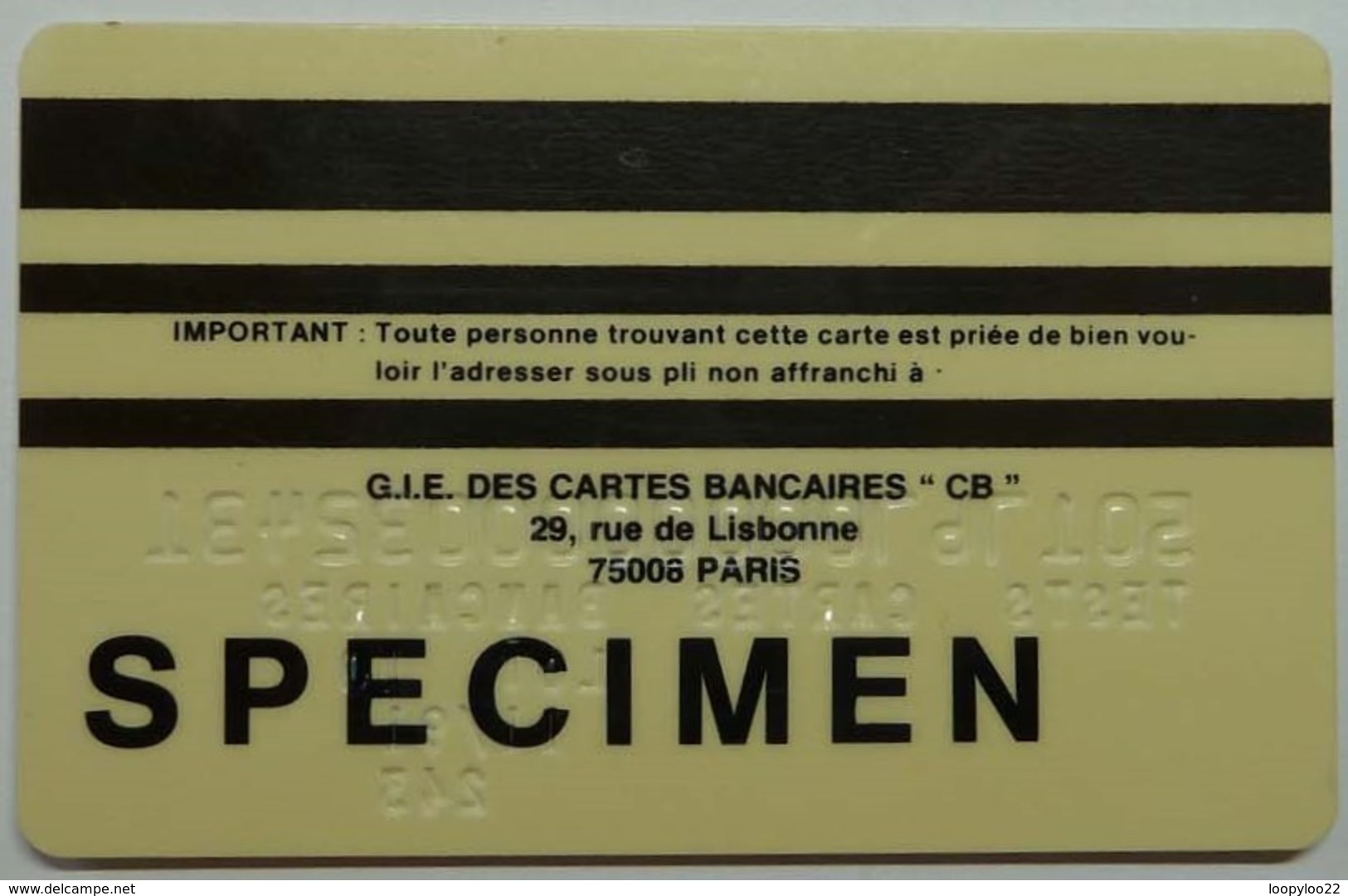 FRANCE - Bull 3 - EFTPOS Test - Specimen Factice - Cartes Bancaires - Otros & Sin Clasificación