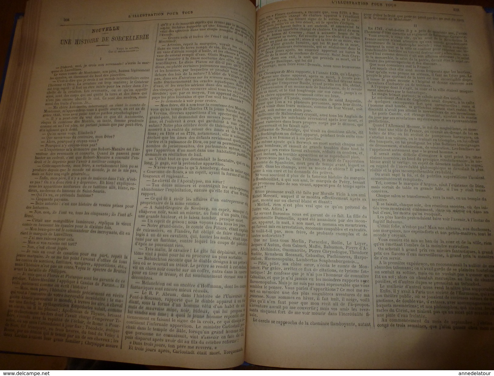 rare 1882-83 L'ILLUSTRATION POUR TOUS :Récolte à Roscof;Alsace;Sorcellerie;Fait à Liebenstein;Hachiche;ETC, Gravures+++