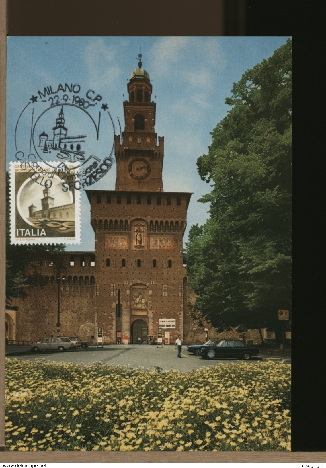 ITALIA - FDC - MAXIMUM - MILANO - CASTELLO SFORZESCO - TORRE DEL FILARETE  1980 - Cartoline Maximum