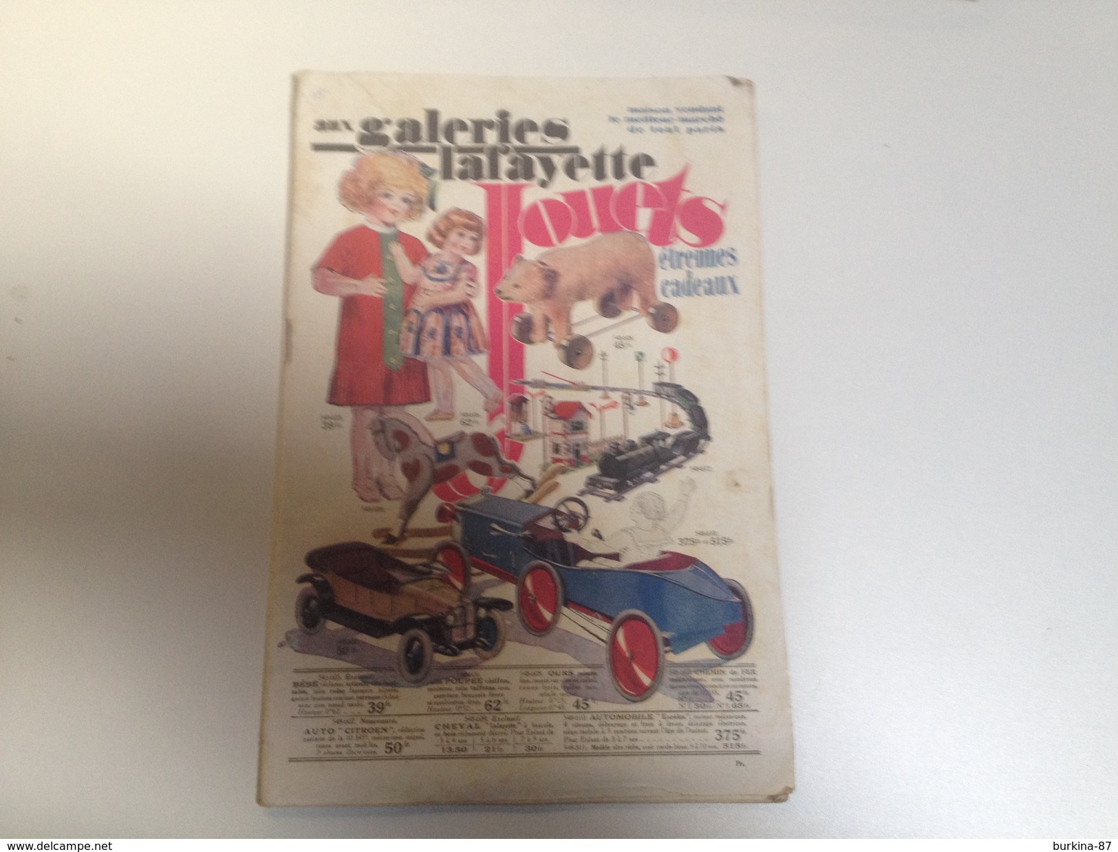 JOUETS, CATALOGUE,1926, GALERIES LAFAYETTE, ÉTRENNES, CADEAUX.. - Reclame