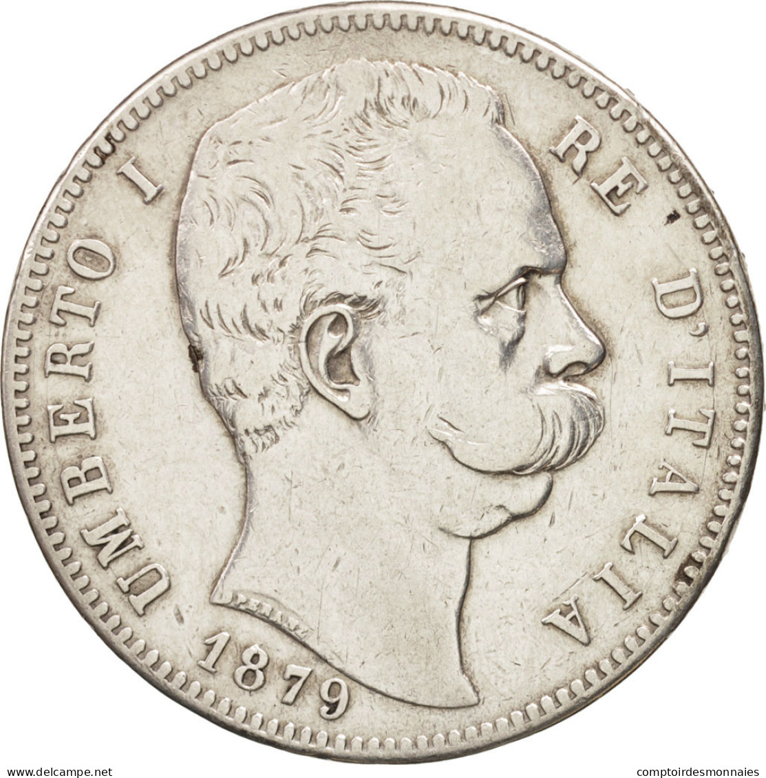 Monnaie, Italie, Umberto I, 5 Lire, 1879, Rome, TTB, Argent, KM:20 - 1878-1900 : Umberto I