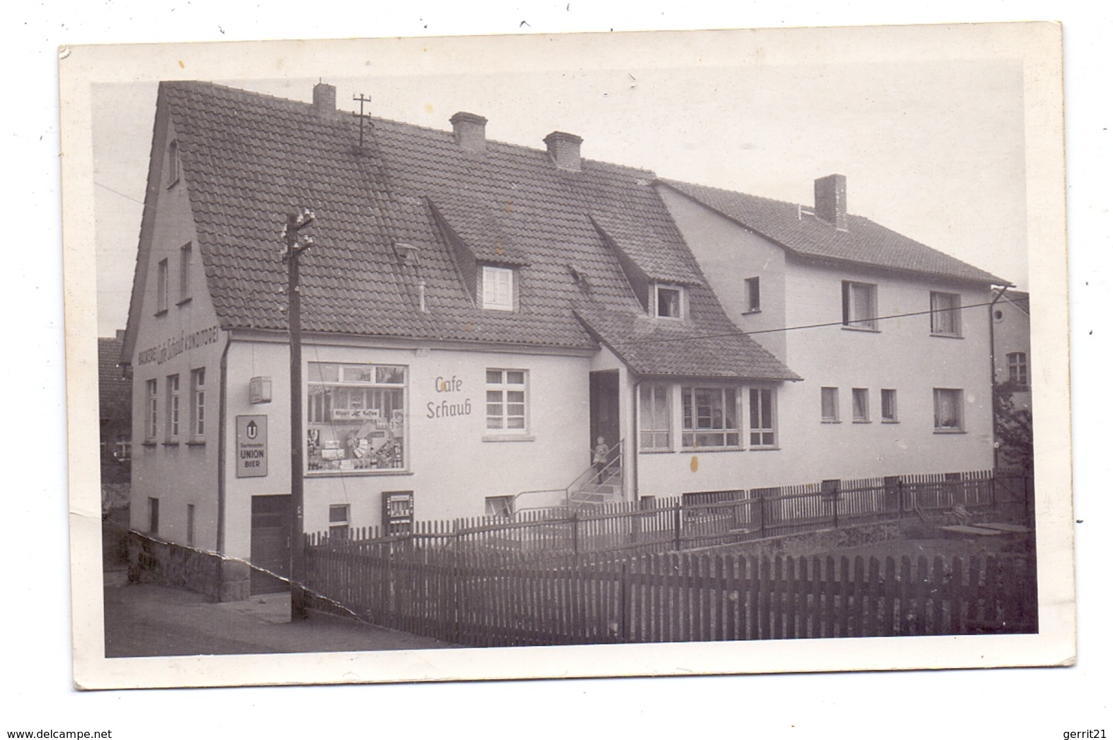 3549 WOLFHAGEN - IPPINGHAUSEN, Bäckerei / Cafe Schaub, Photo-AK, Druckstelle - Wolfhagen