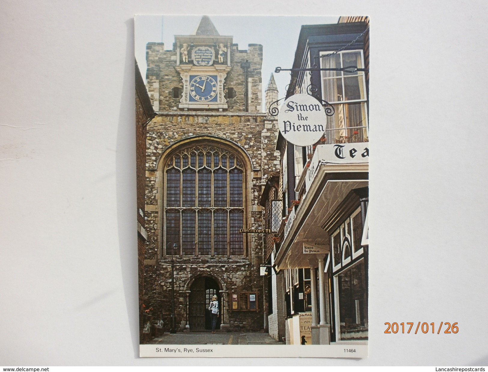 Postcard St Mary's Rye Sussex &  Simon The Pieman Shop My Ref B272 - Rye