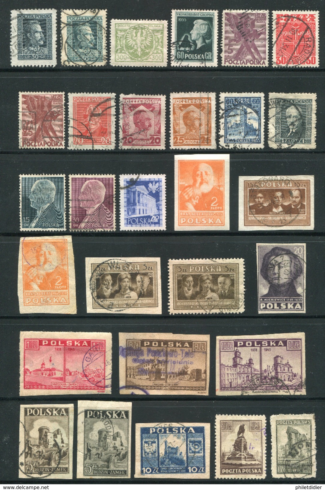 Pologne Lots De Timbres Neufs Avec Charnière Ou Oblitérés - Collections