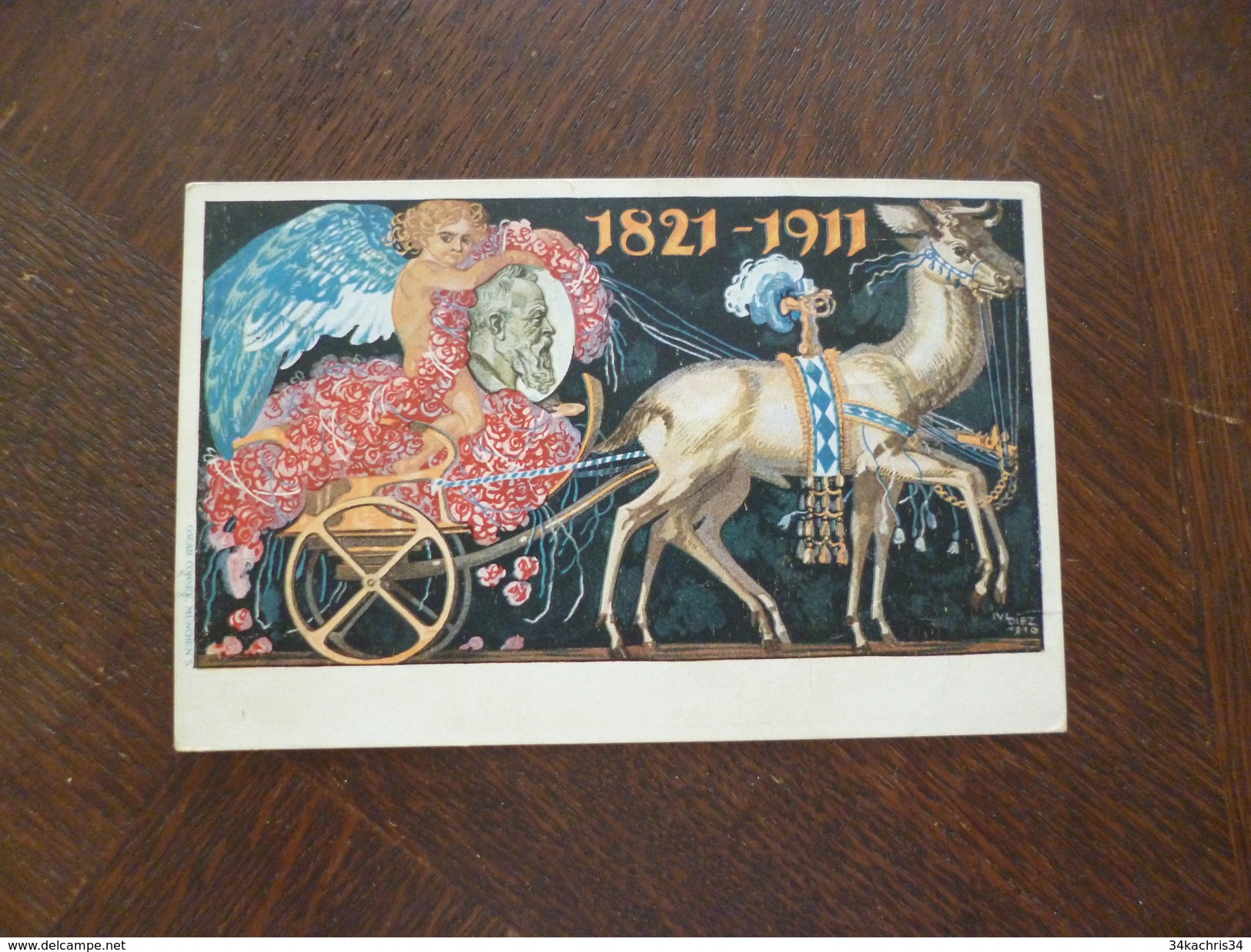 Lettre Allemagne Entier Carte Postale Illustrée Par Diez Bayern 1911 - Enteros Postales