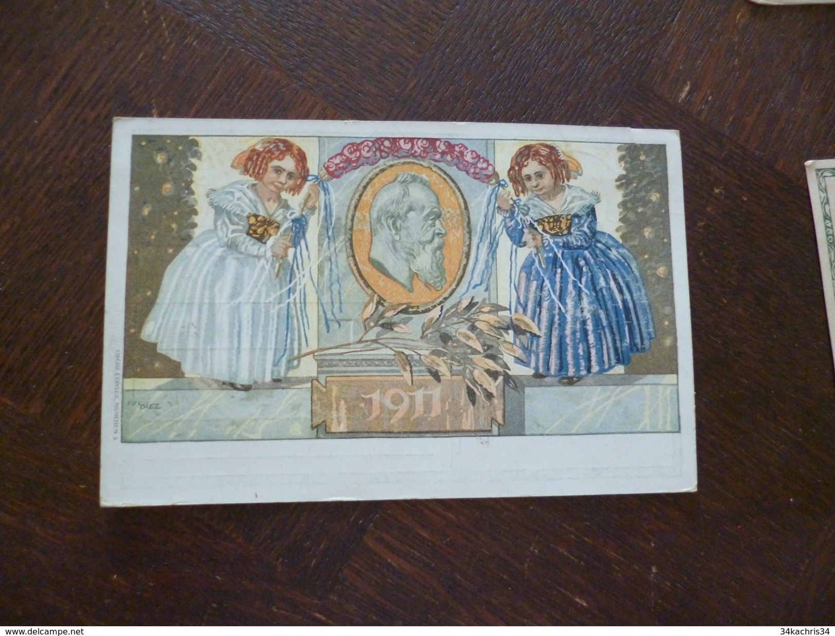 Lettre Allemagne Entier Carte Postale Illustrée Par Diez Bayern 1911 - Postal  Stationery