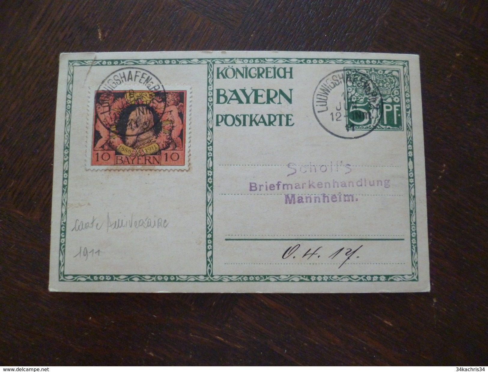 Lettre Allemagne Entier Carte Postale Illustrée Par Diez Bayern 1911 - Ganzsachen