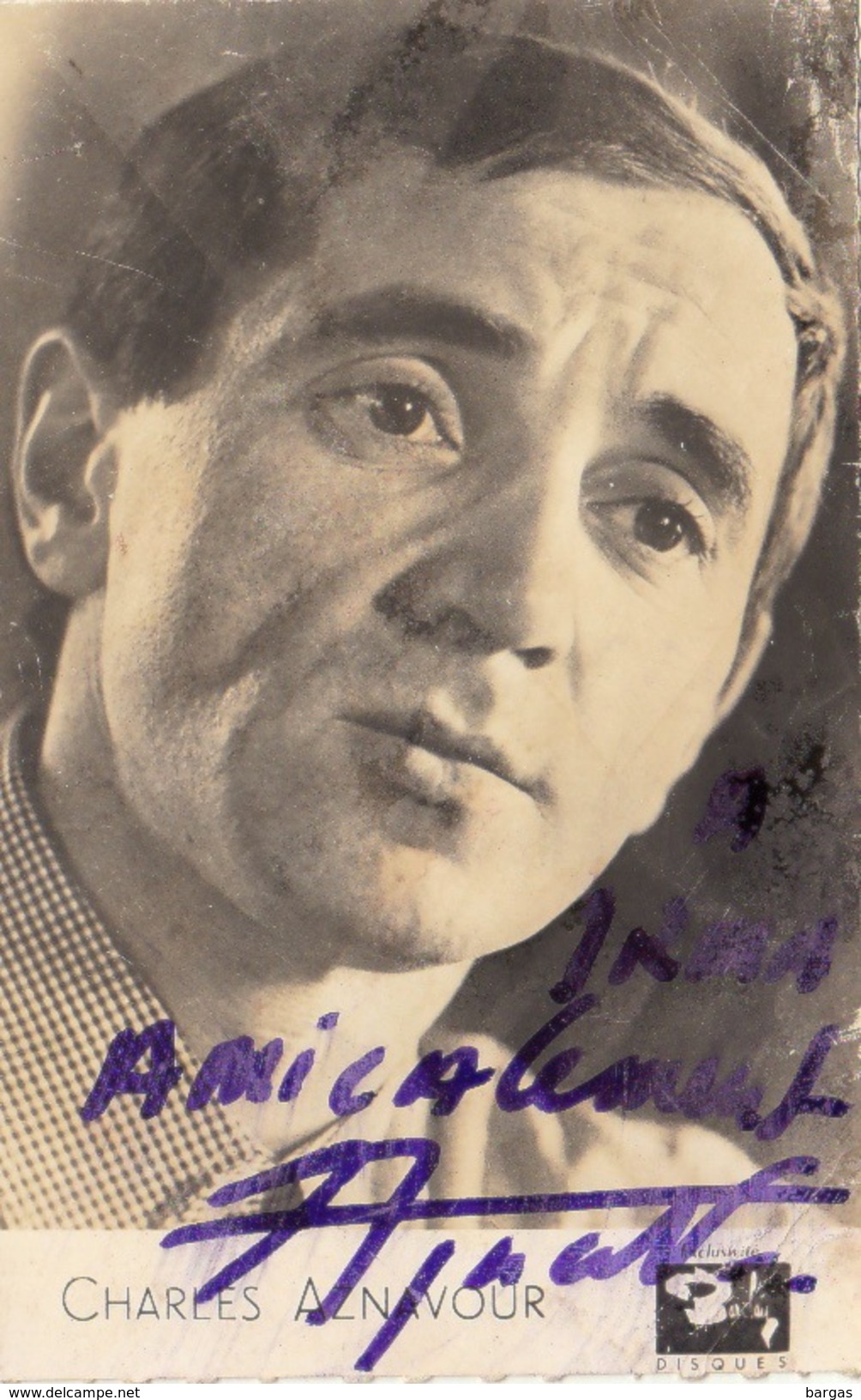 Autographe De Aznavour - Other & Unclassified