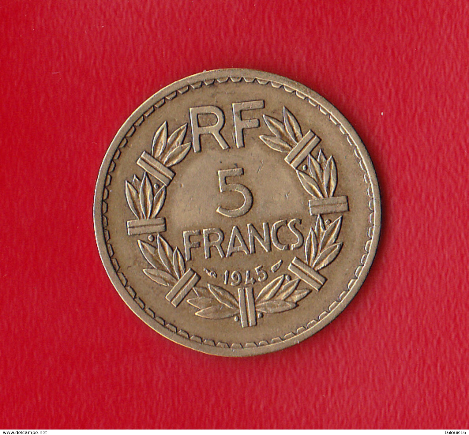 5 FRANCS  "LAVRILLIER En Cupro-alu."  1945 TTB+ - Other & Unclassified