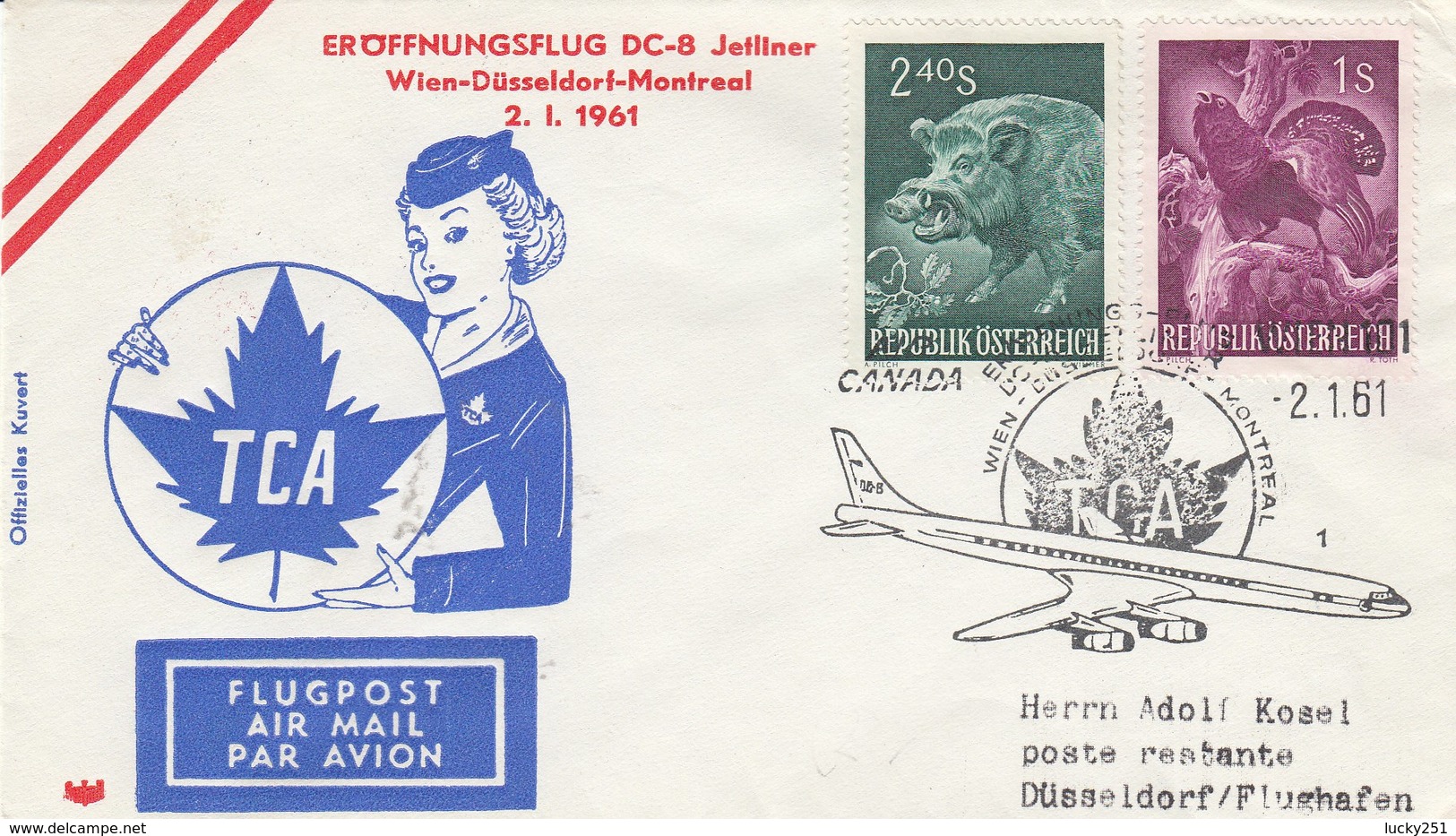 Autriche - Lettre/Faune Diverse, Année 1959, Y.T 904-906 - Storia Postale