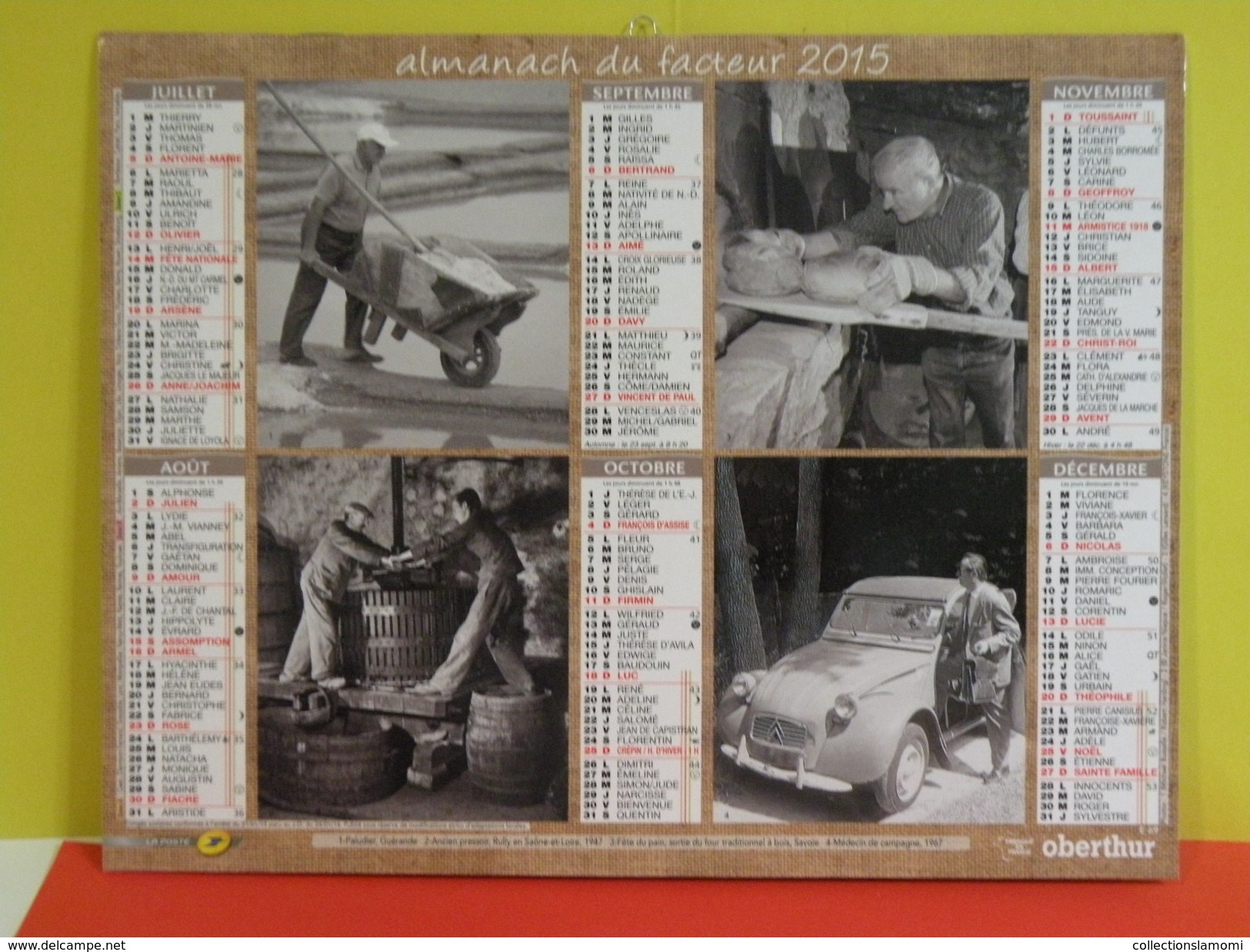 Calendrier Oberthur > Les Métiers Anciens Des Années 1945 à 1967 - Almanach Du Facteur 2015 Comme Neuf - Grand Format : 2001-...