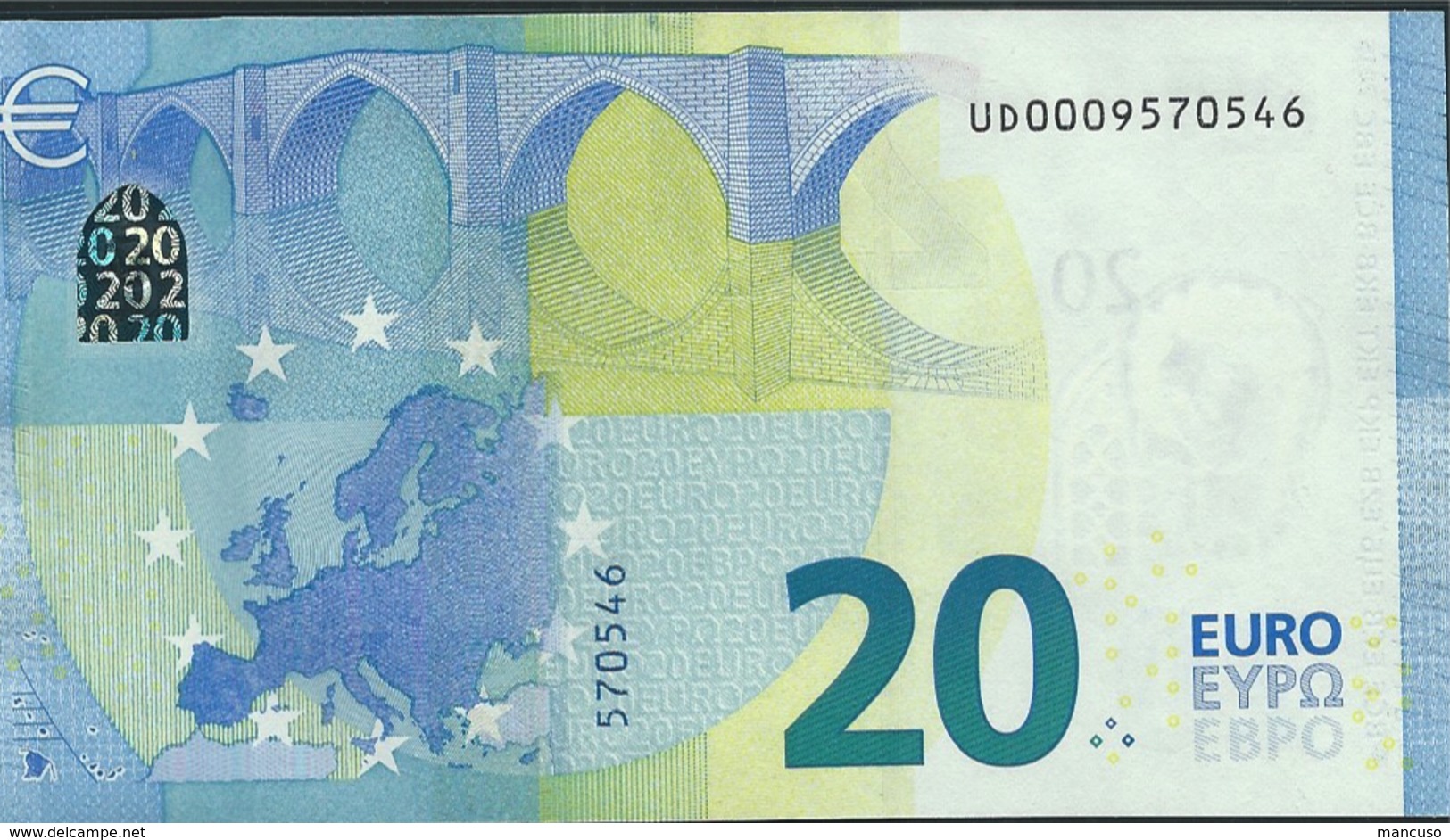 &euro; 20  FRANCE  UD000  U004  DRAGHI  UNC - 20 Euro