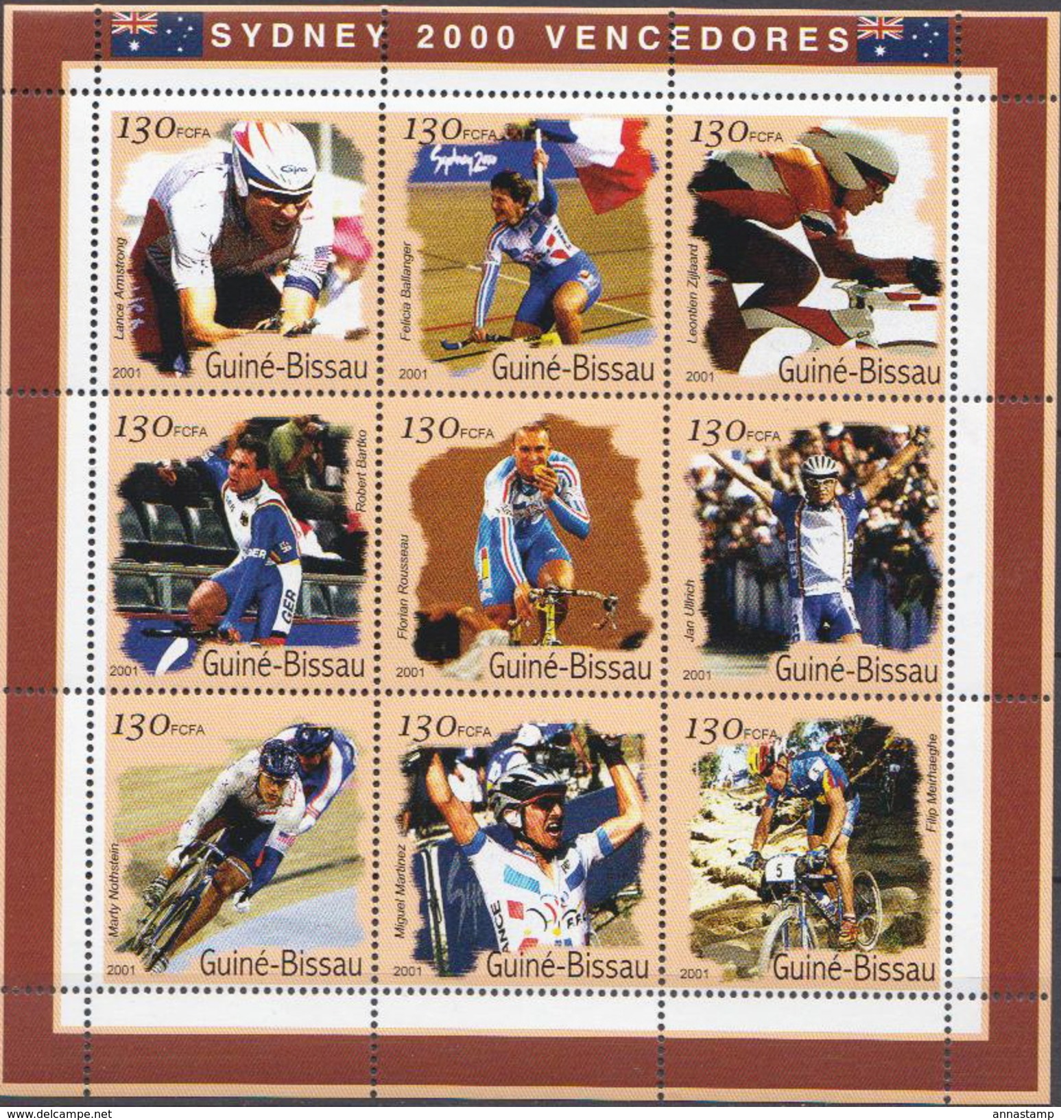 Guinea-Bissau MNH Cycling Sheetlet - Ciclismo