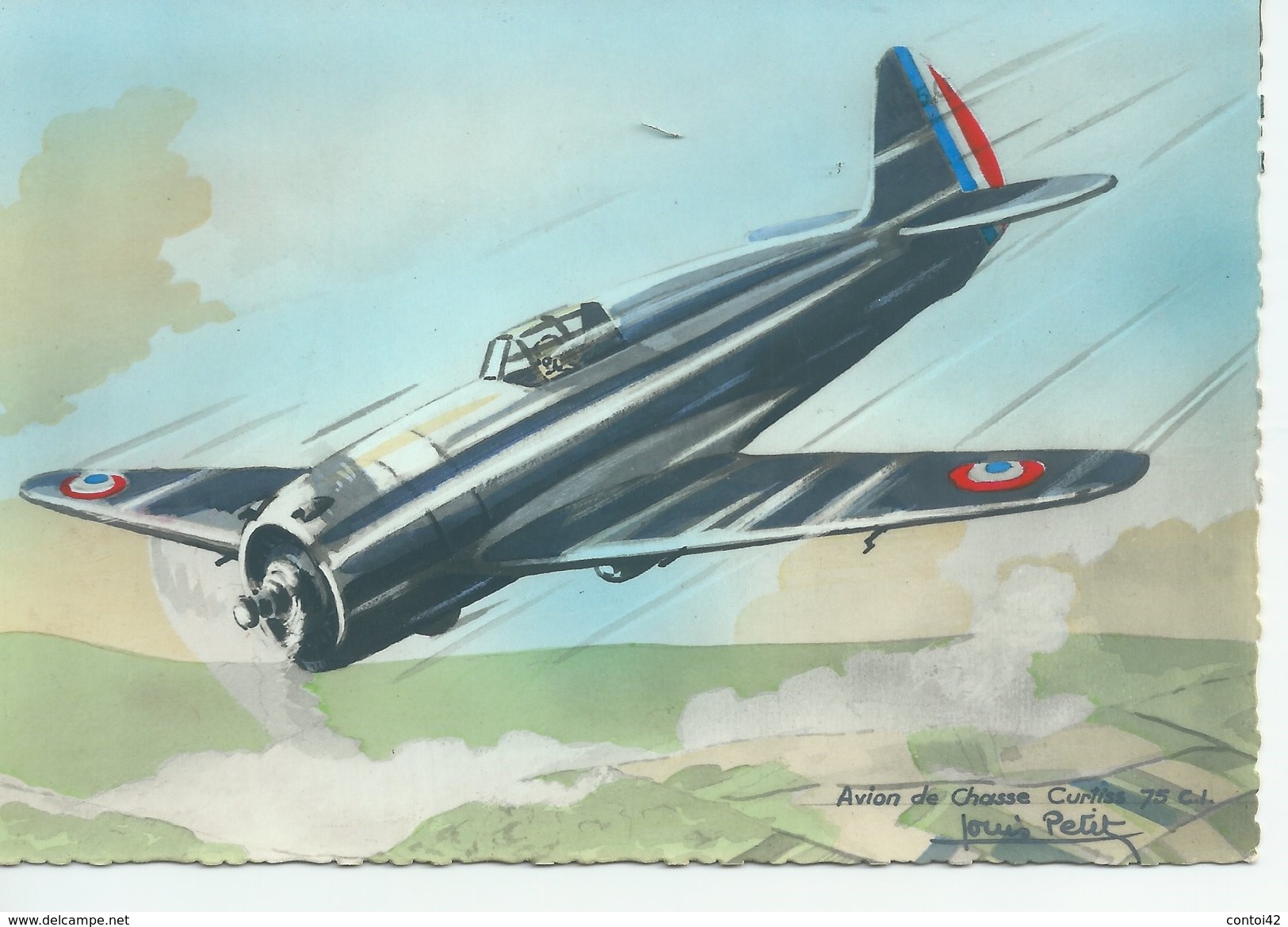 AVION AVIATION ILLUSTRATEUR PETIT LOUIS CHASSE CURTISS - 1939-1945: 2ème Guerre