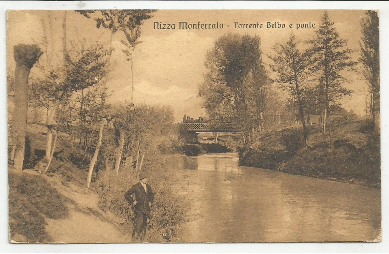 ASTI (0097) - NIZZA MONFERRATO Torrente Belbo E Ponte - Fp/Vg 1912 Per Francia - Asti