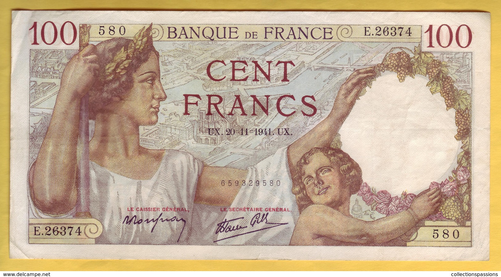 BILLET FRANCAIS - 100 Francs Sully 20-11-1941 TTB+ - 100 F 1939-1942 ''Sully''