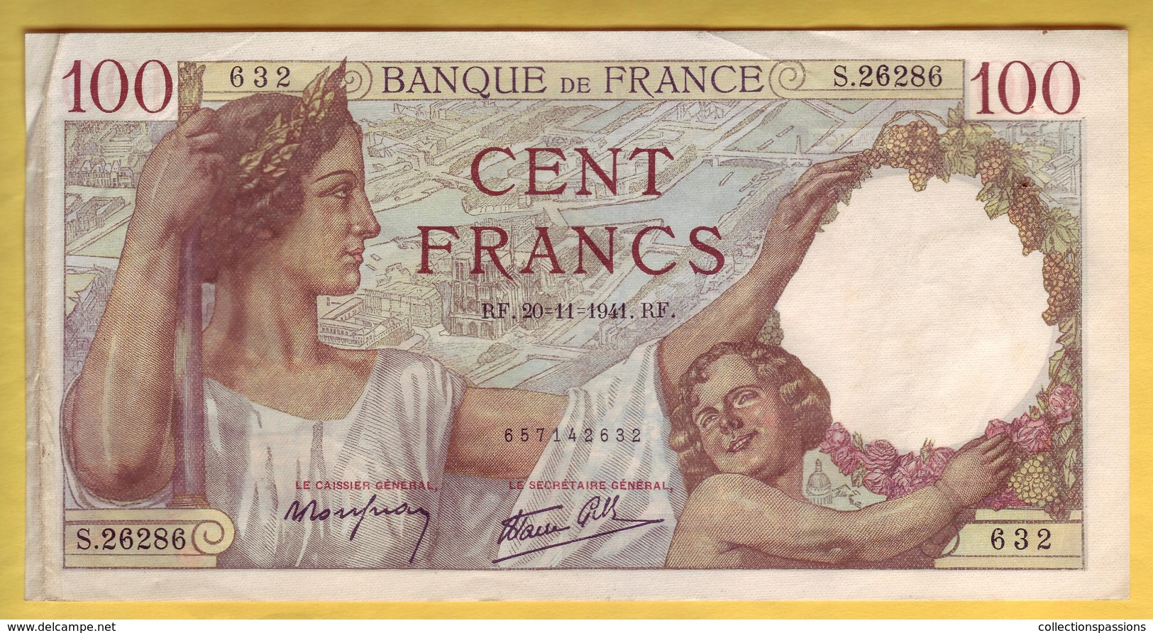 BILLET FRANCAIS - 100 Francs Sully 20-11-1941 TTB+ - 100 F 1939-1942 ''Sully''