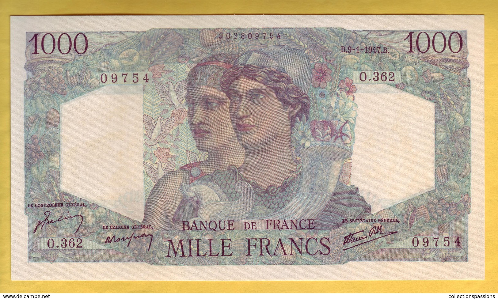 BILLET FRANCAIS - 1000 Francs Minerve Et Hercule 9.1.1947 SPL - 1 000 F 1945-1950 ''Minerve Et Hercule''