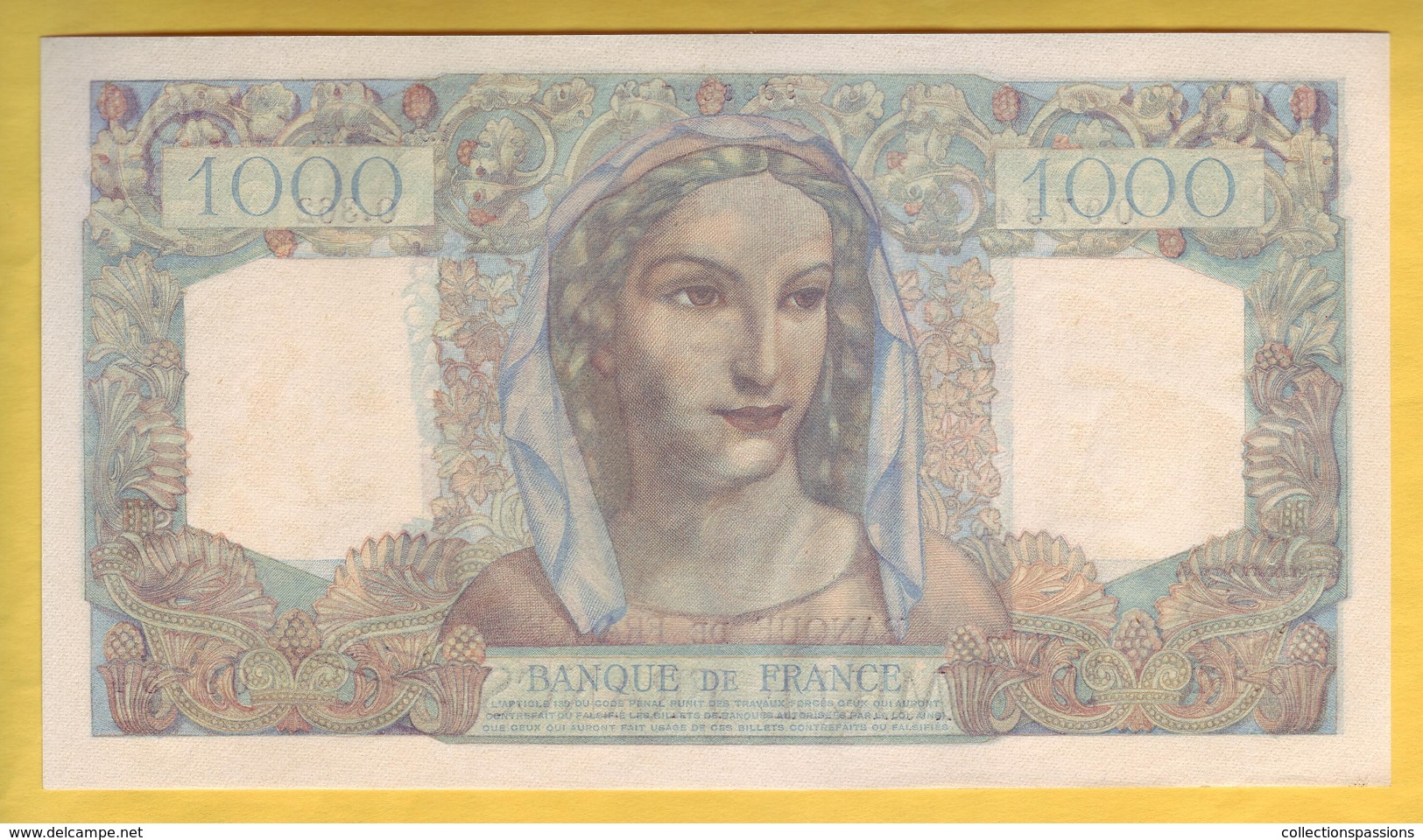 BILLET FRANCAIS - 1000 Francs Minerve Et Hercule 9.1.1947 SPL - 1 000 F 1945-1950 ''Minerve Et Hercule''