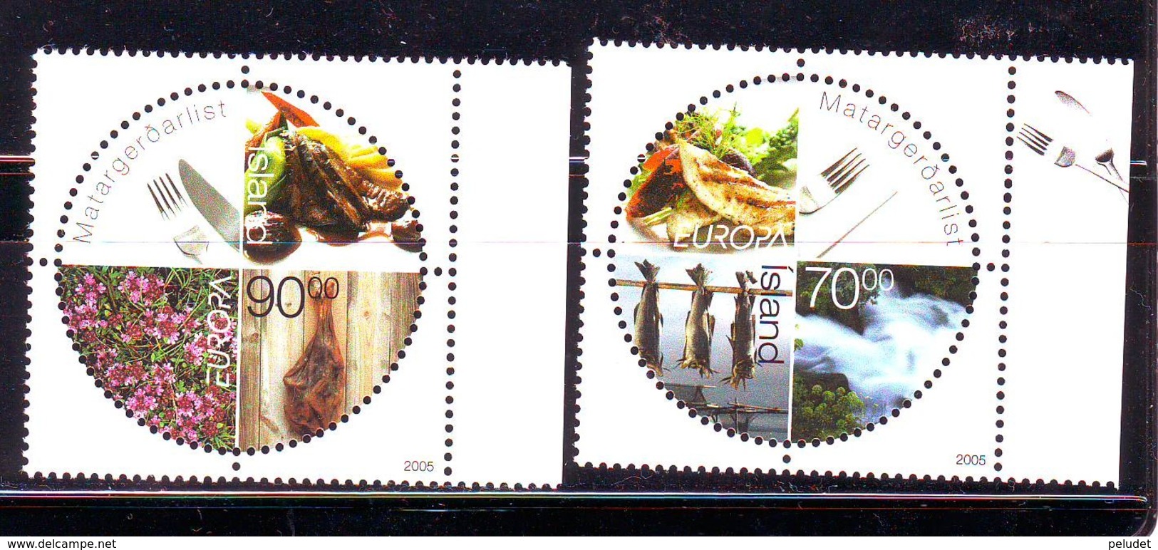 Island Iceland 2005 Eurostamps Europa - Gastronomy  2v ** Mi 1102-3, Sn 1050-1, Yt 1030-1, Sg 1113-4, - Unused Stamps