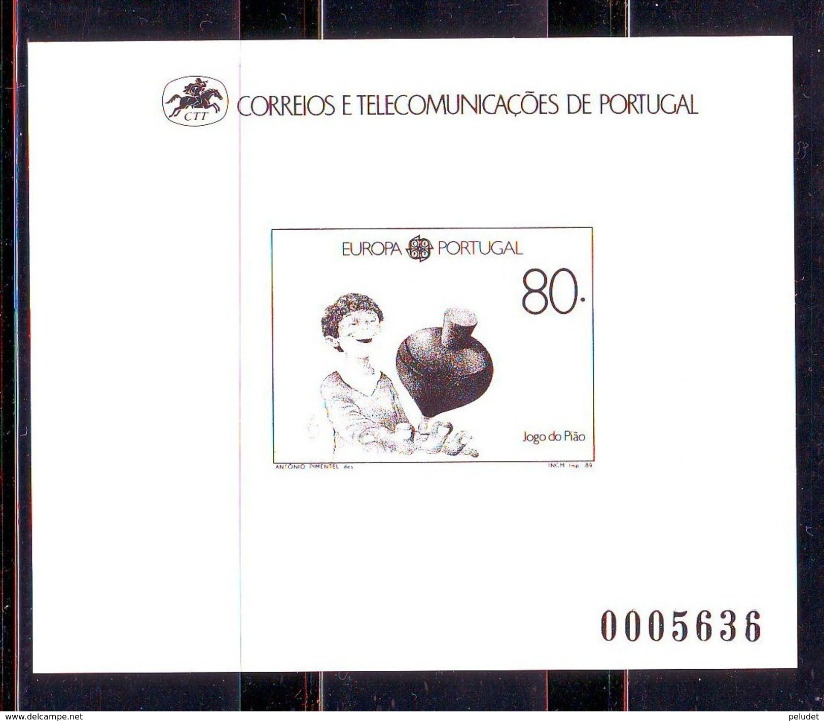 Portugal EUROPA 1989 Prueba épreuve Proof - Minisheet ** - Essais, épreuves & Réimpressions
