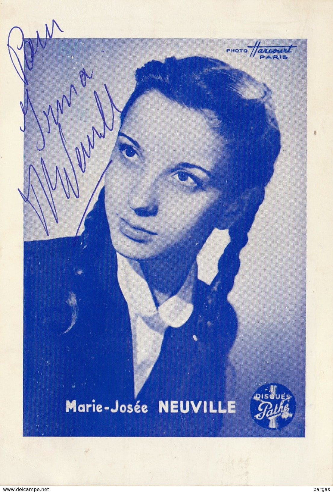 Autographe De Marie Josée Neuville - Autres & Non Classés