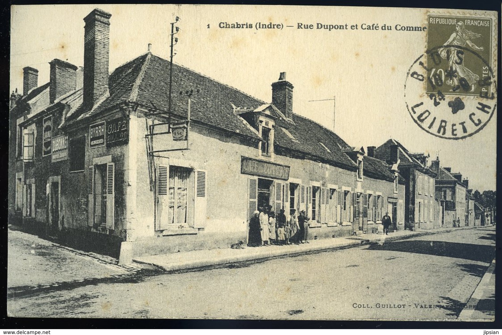 Cpa Du 36  Chabris Rue Dupont Et Café Du Commerce   NCL38 - Autres & Non Classés